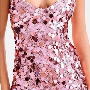 Meshki pink sequin dress